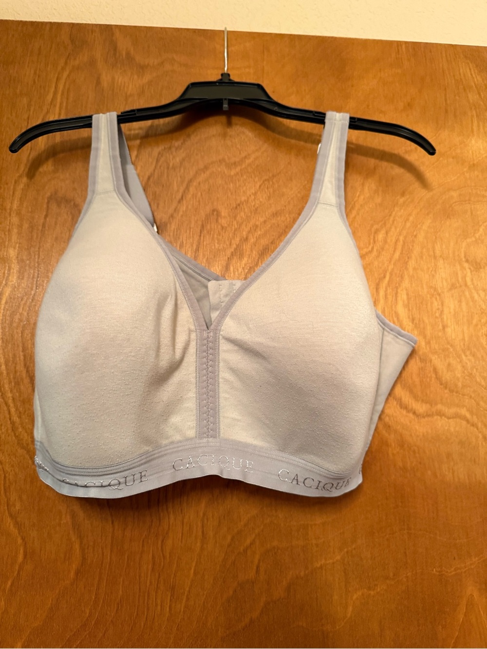 Cacique Light Gray Wireless Soft-Cup Comfort Bra